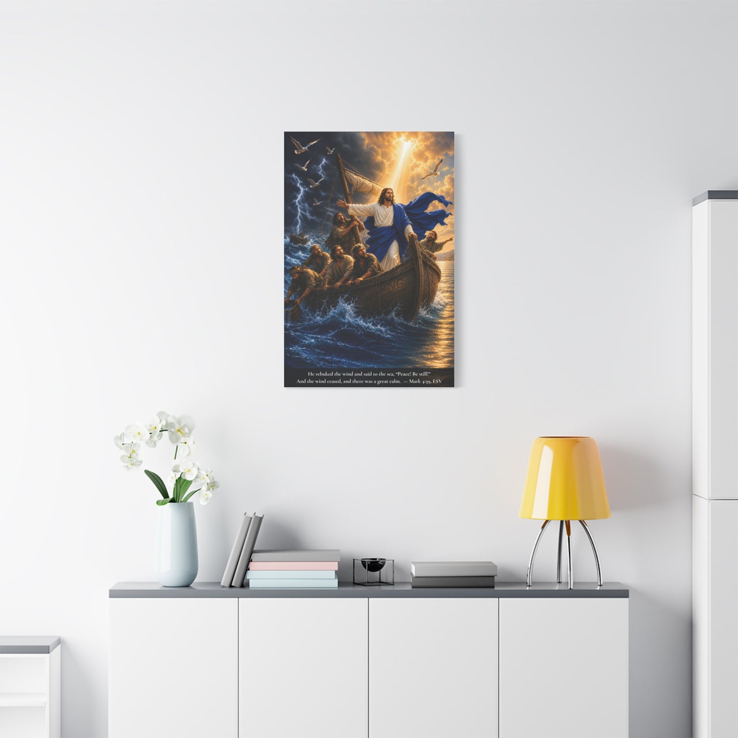 Gather Lambs — Isaiah 40:11 | Vibrant Christian Canvas Wall Art