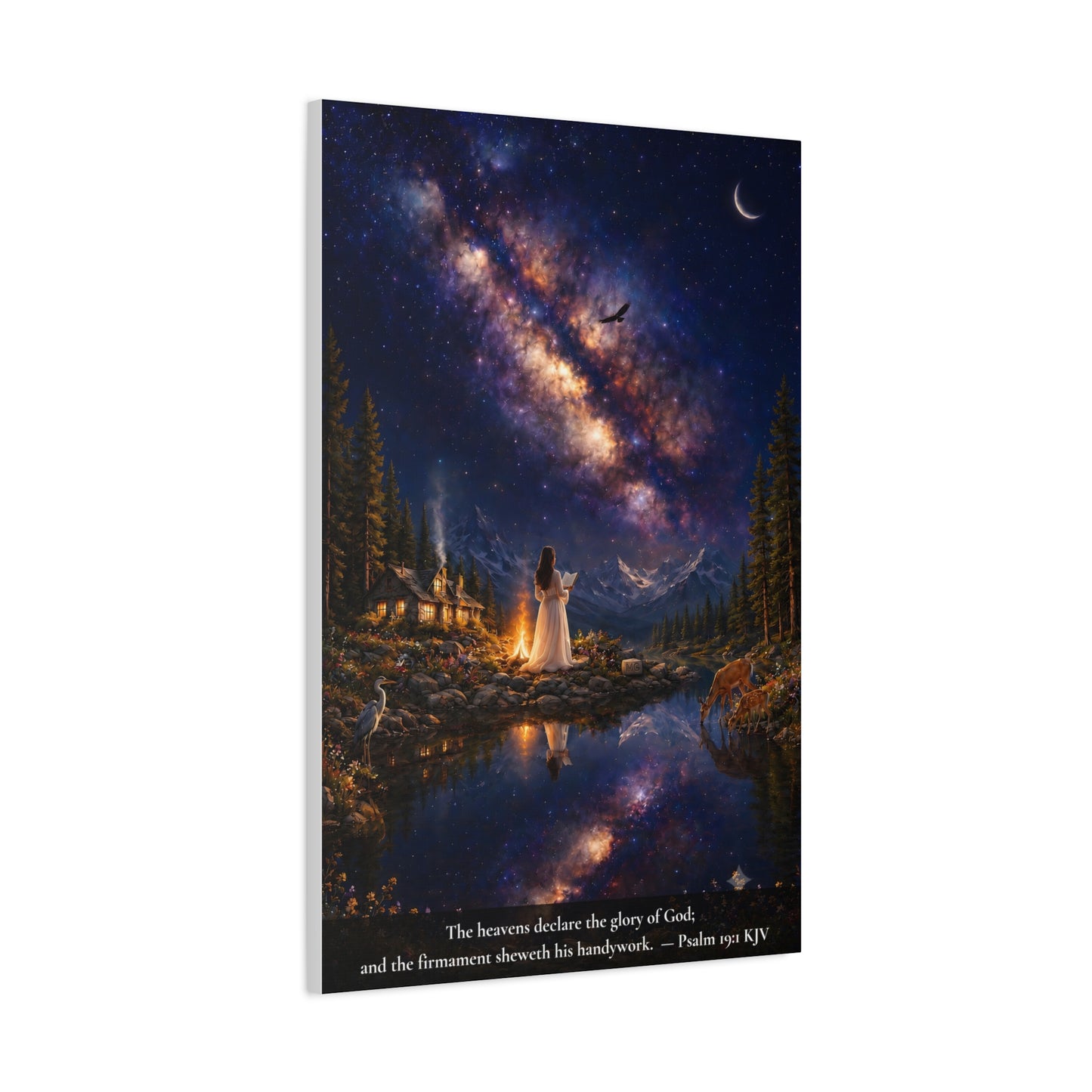 The Heavens Declare His Glory — Psalm 19:1 | Vibrant Christian Canvas Wall Art