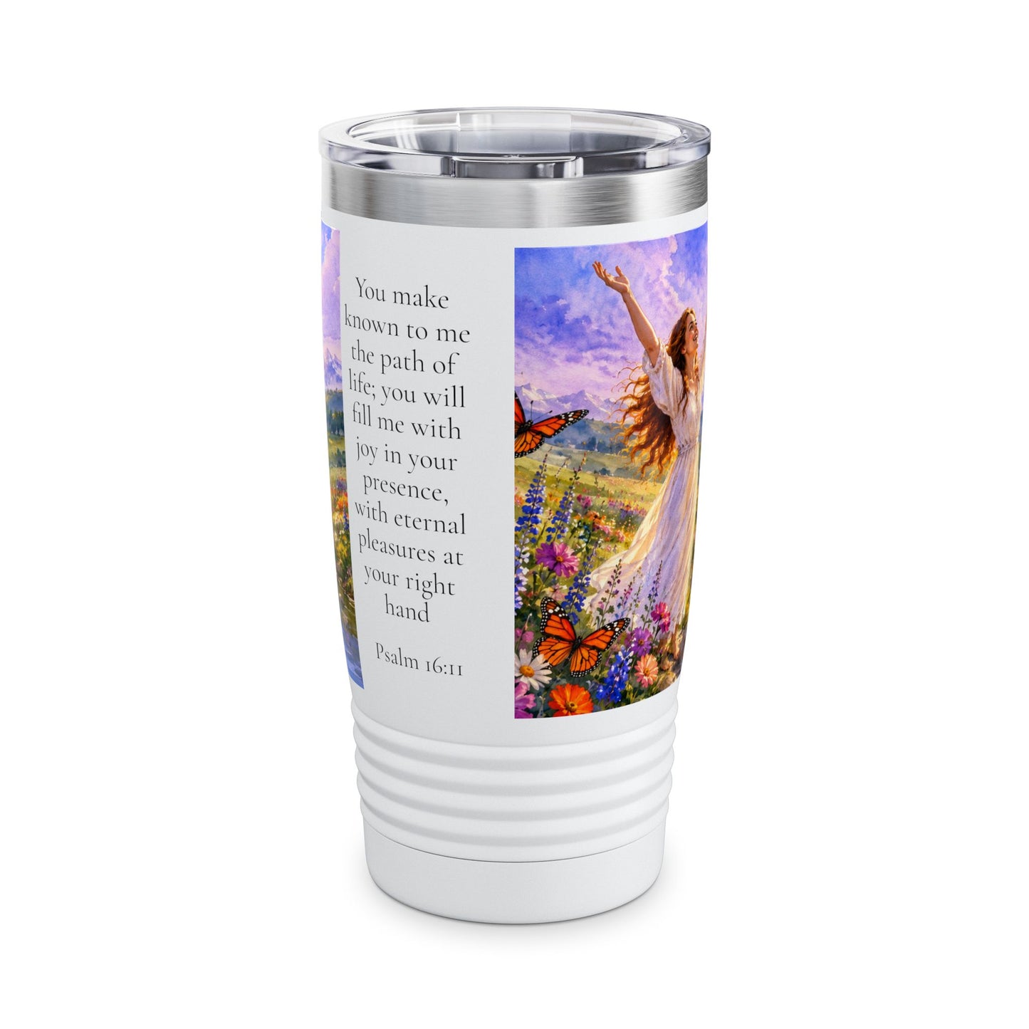 Filled With Joy Tumbler 20oz — Psalm 16:11 Christian Gift for Women