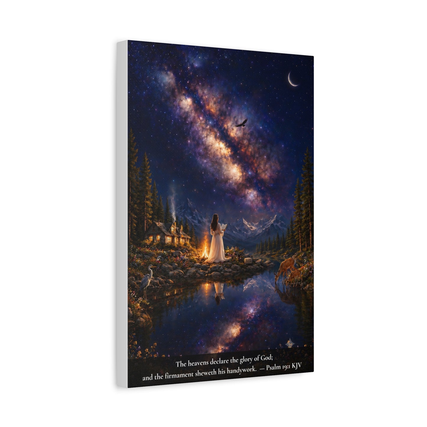 The Heavens Declare His Glory — Psalm 19:1 | Vibrant Christian Canvas Wall Art