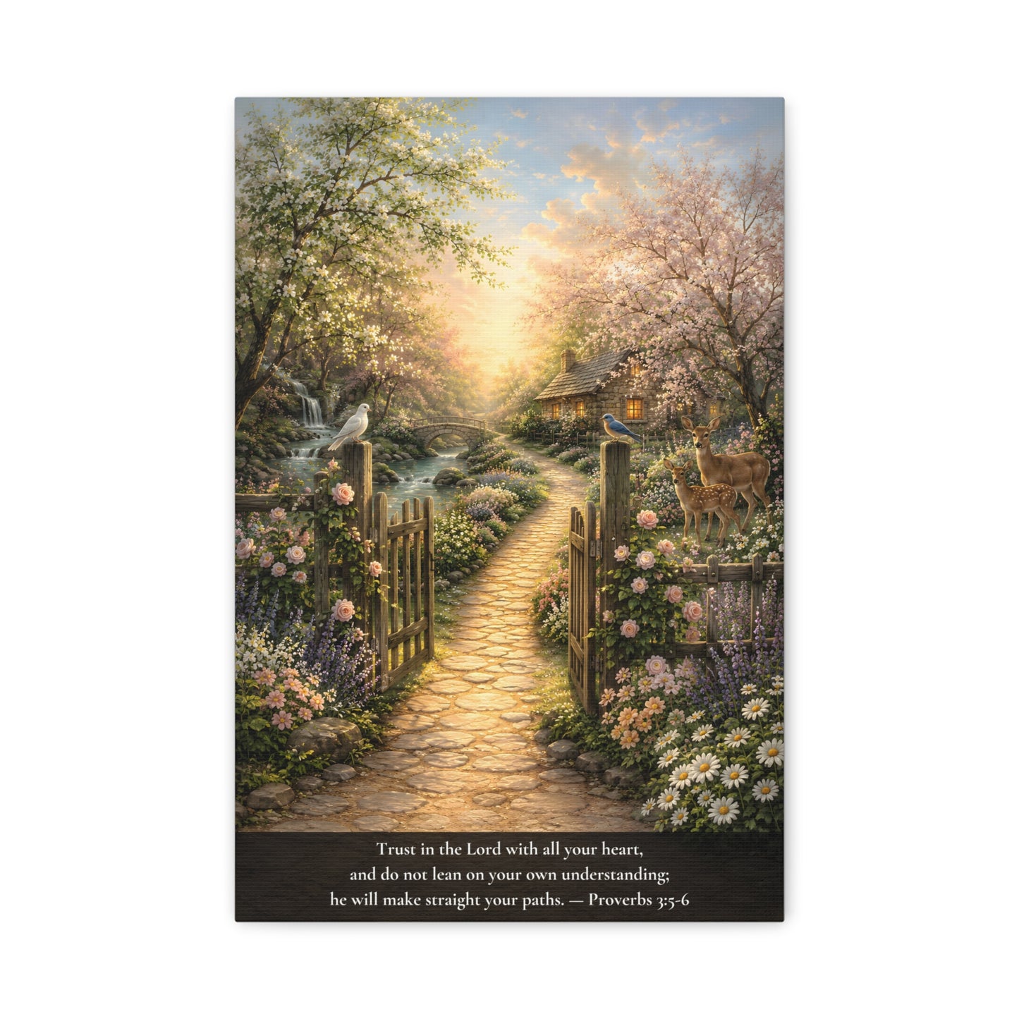 Trust in the Lord — Proverbs 3:5-6 — Classic Edition — Christian Canvas Wall Art