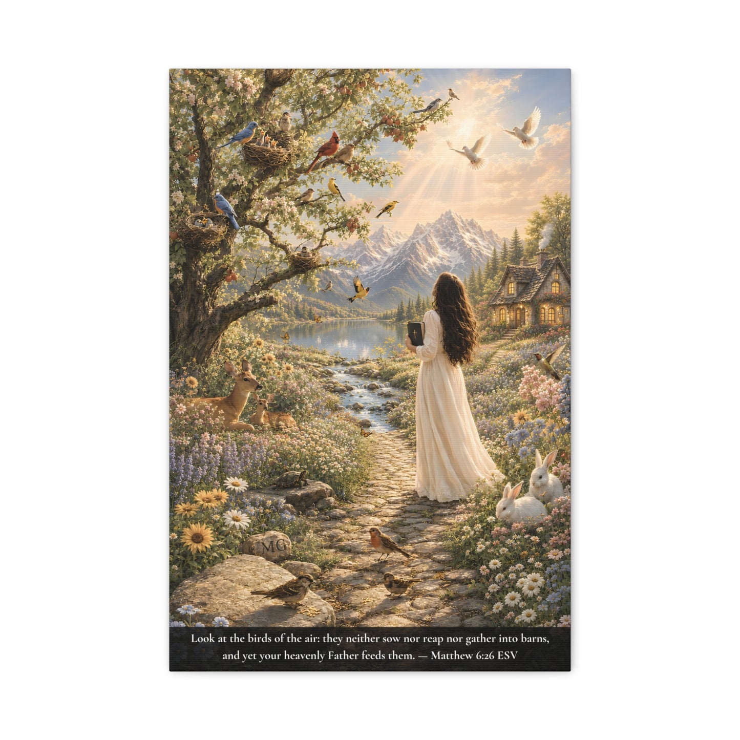 Consider the Birds of the Air — Matthew 6:26 | Classic Christian Canvas Art