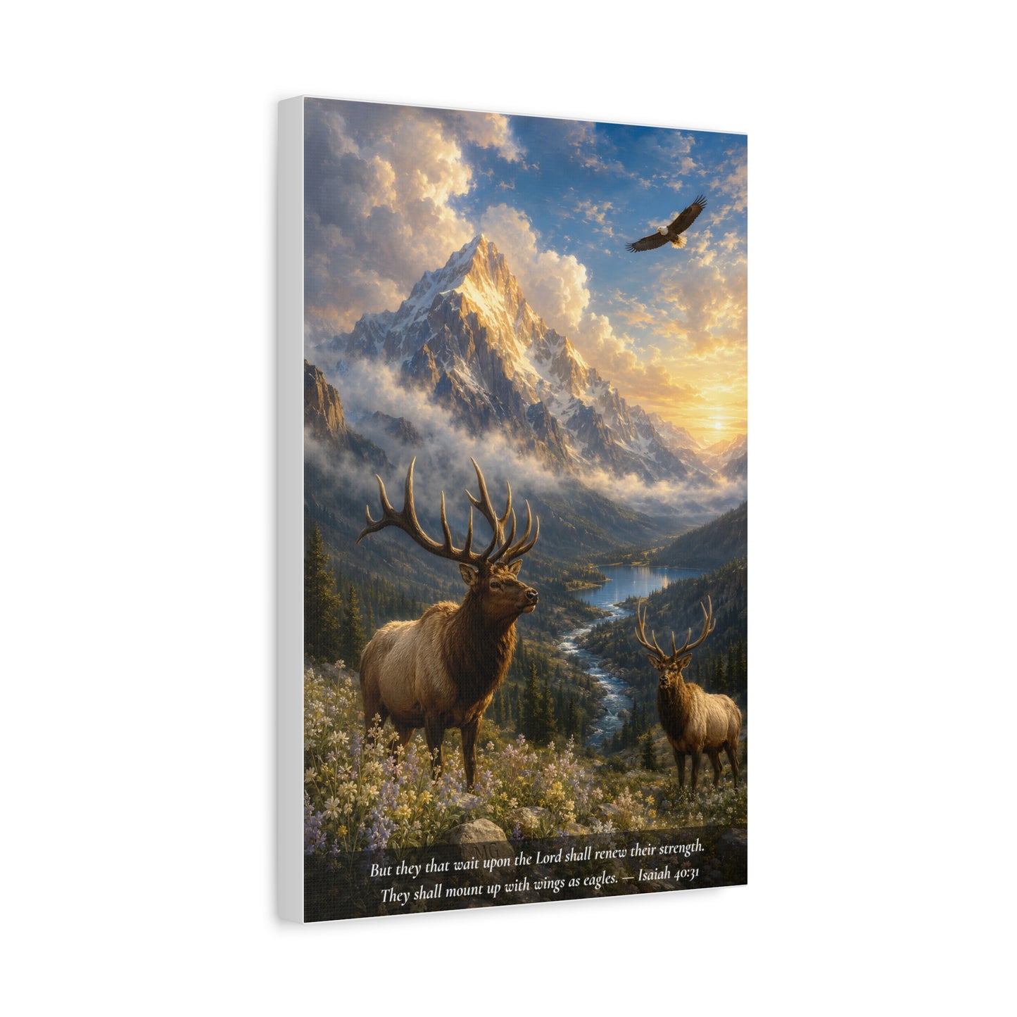 The Eagle and the Mountain — Classic Canvas Wall Art | Isaiah 40:31