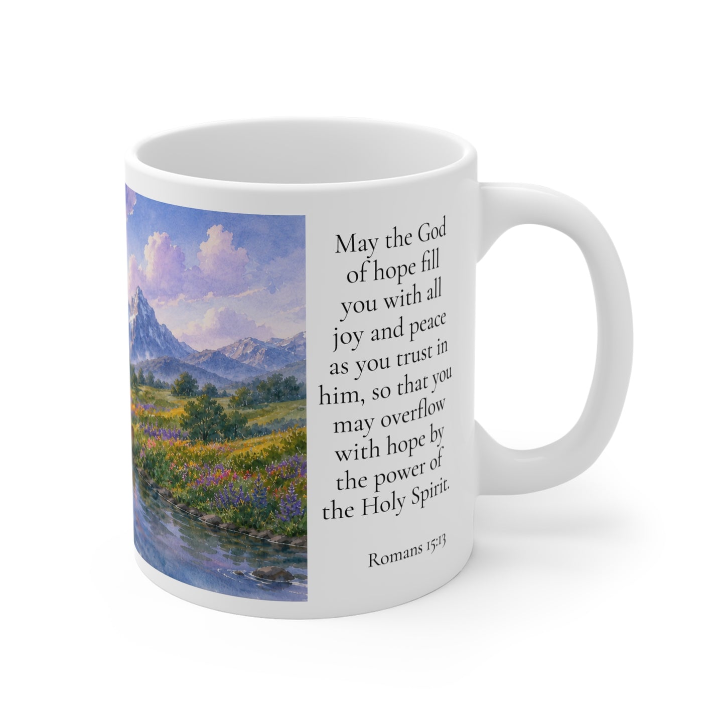 God of Hope Fill You With Joy and Peace 11oz - Romans 15:13 Christian Gift