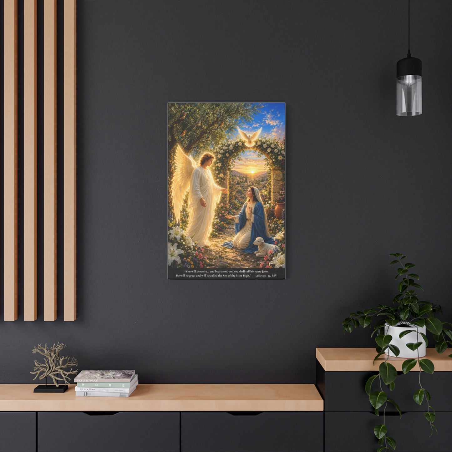 The Annunciation — Luke 1:28-38 | Vibrant Christian Canvas Wall Art