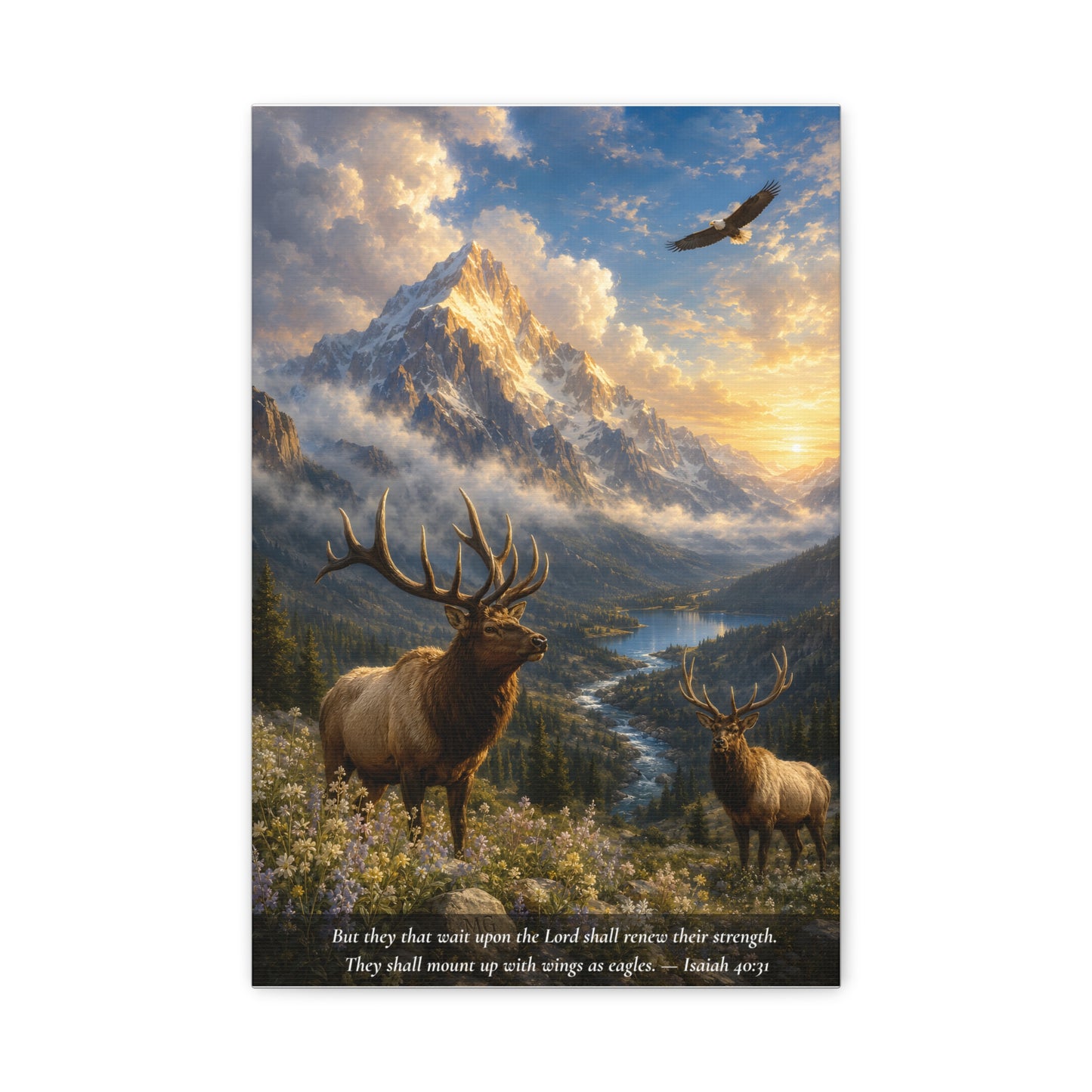 The Eagle and the Mountain — Classic Canvas Wall Art | Isaiah 40:31