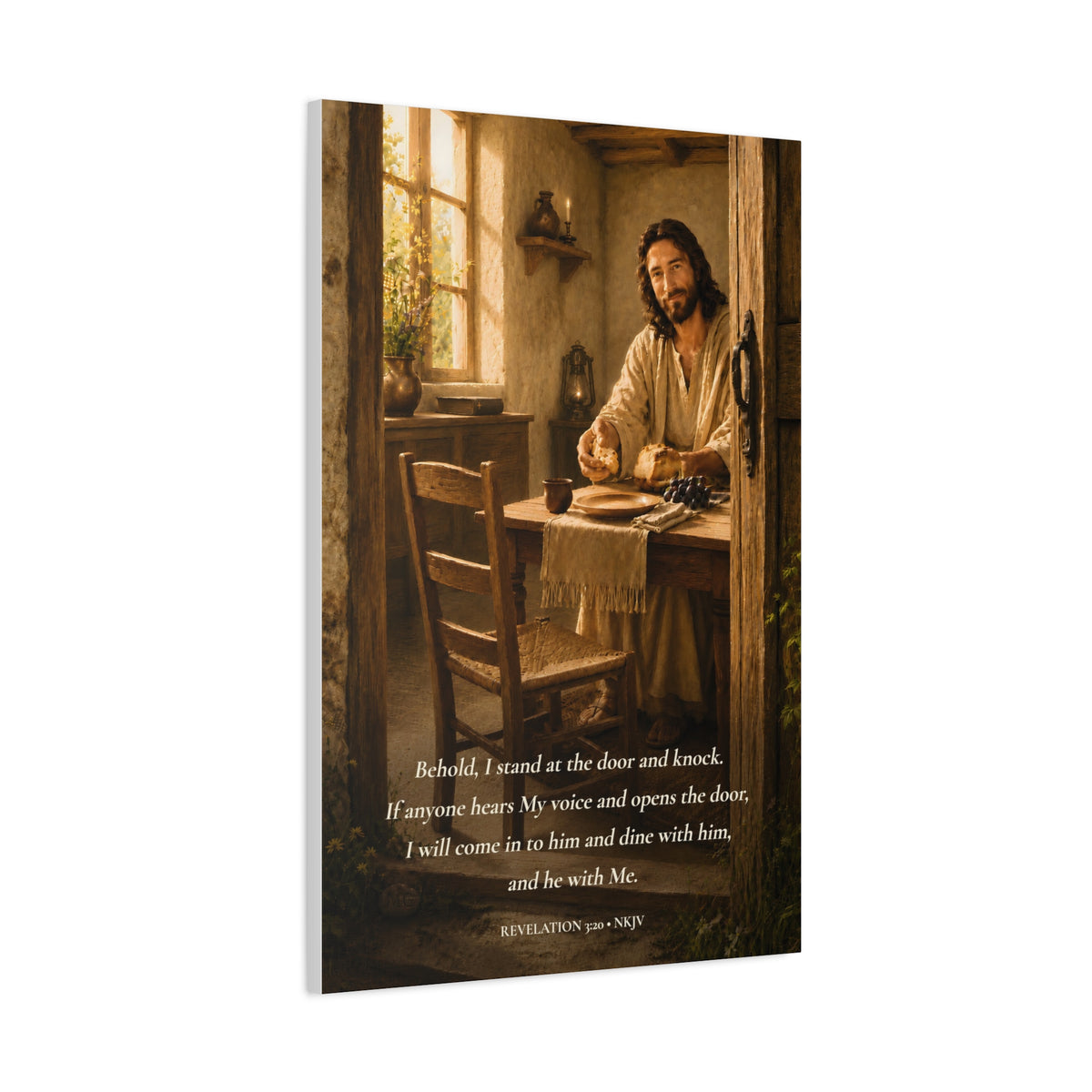 Behold I Stand at the Door — Revelation 3:20 | Quiet Grace Wall Art