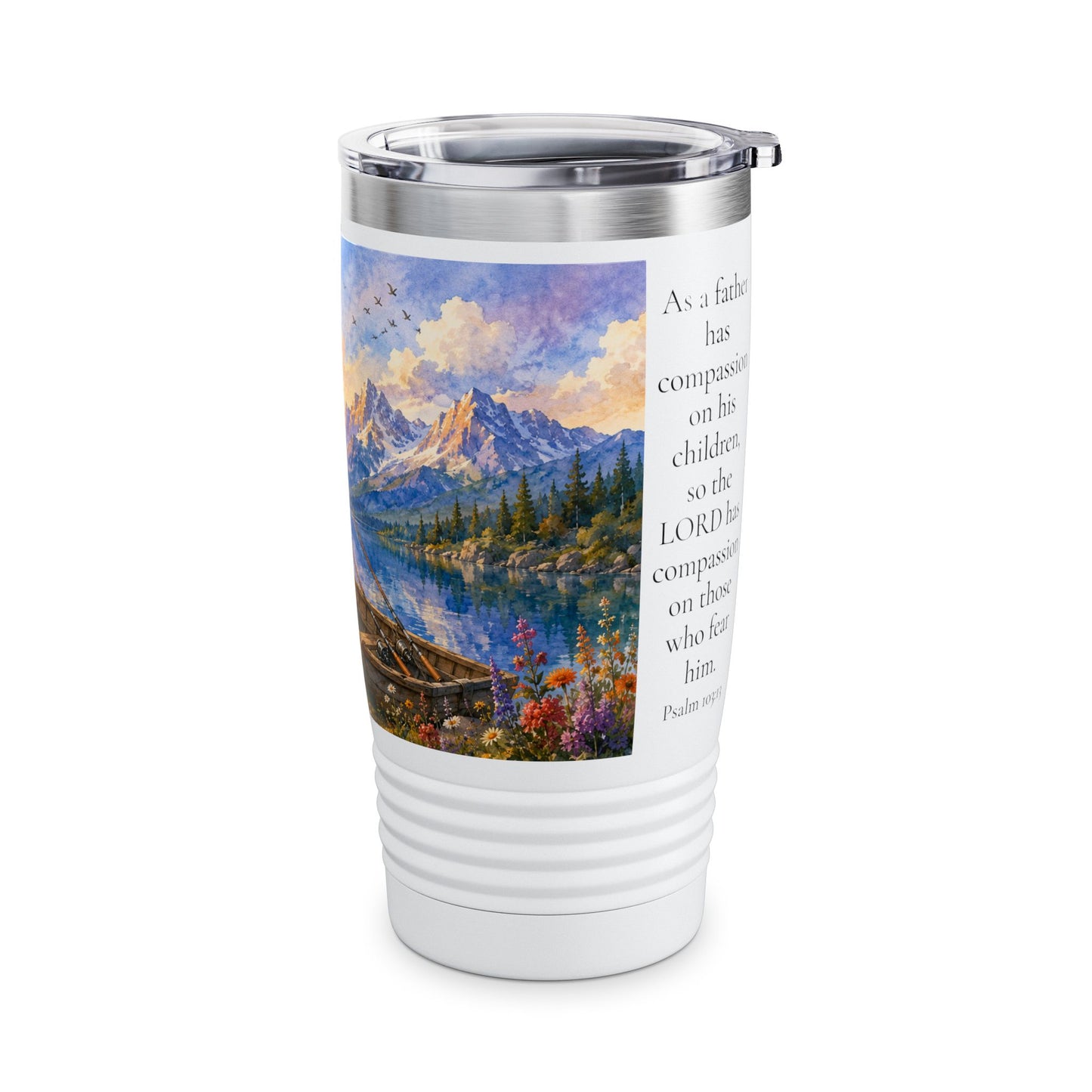 As a Father Has Compassion Tumbler 20oz - Psalm 103:13 Christian Gift