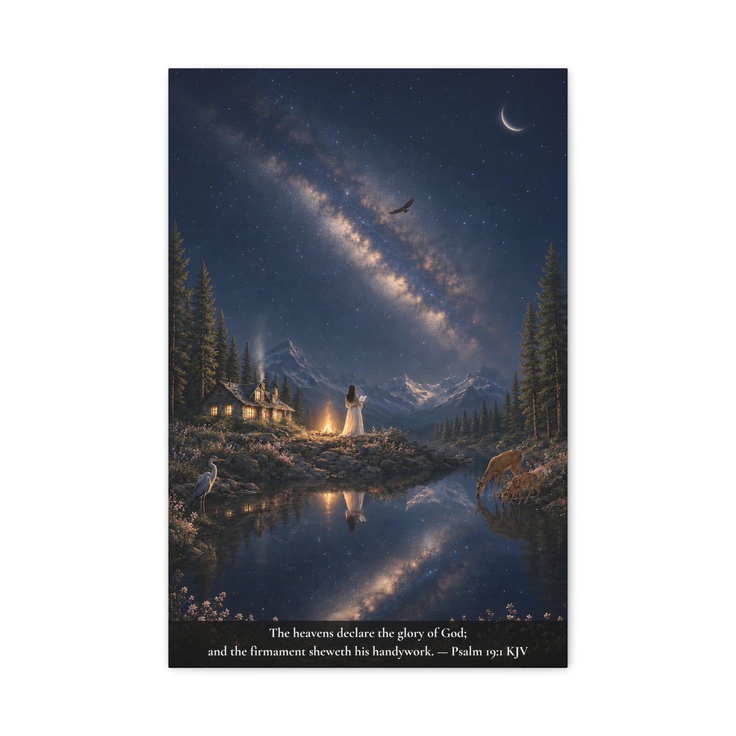 The Heavens Declare His Glory — Psalm 19:1 | Classic Christian Canvas Art
