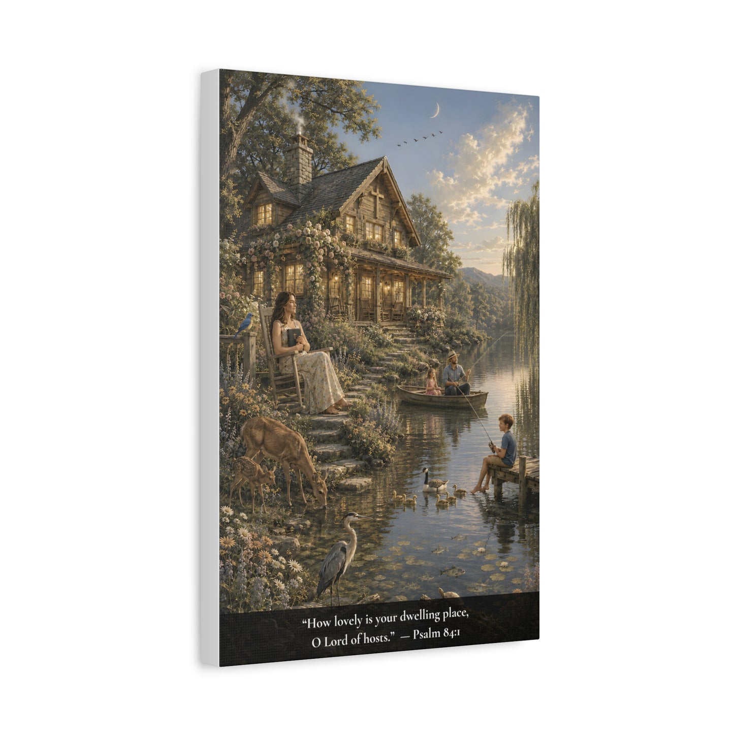 How Lovely Is Your Dwelling Place — Psalm 84:1 — Classic Edition — Christian Canvas Wall Art
