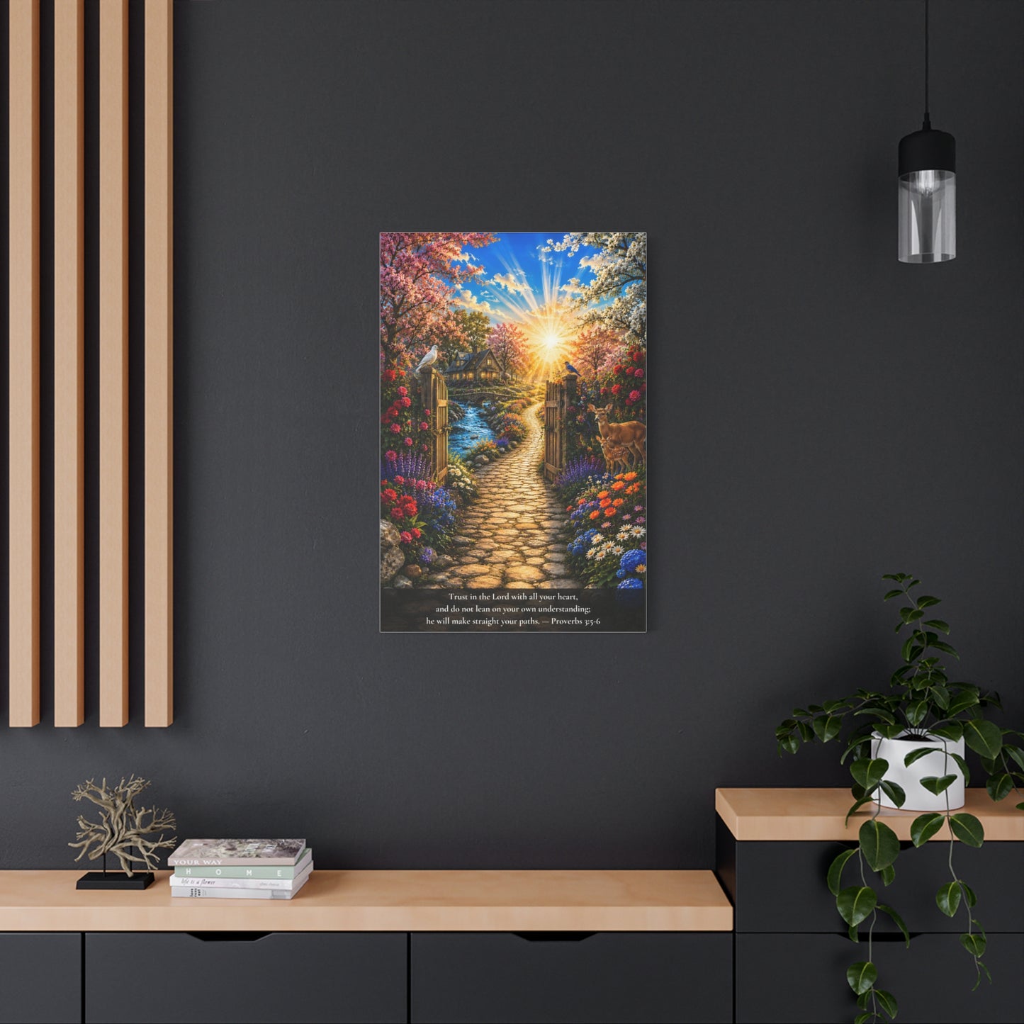 Trust in the Lord — Proverbs 3:5-6 — Vibrant Edition — Christian Canvas Wall Art