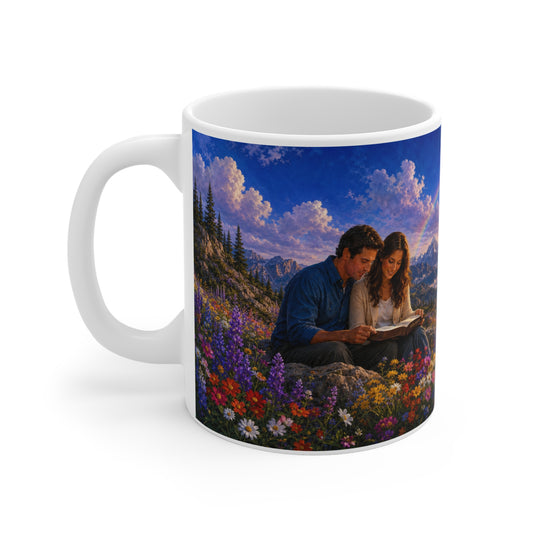 Your Word Is a Lamp to My Feet Coffee Mug 11oz — Psalm 119:105 Christian Gift for Couples
