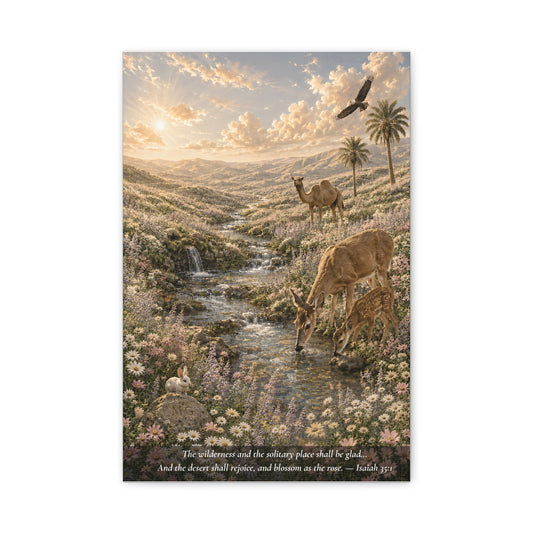 The Desert Shall Rejoice — Classic Canvas Wall Art | Isaiah 35:1