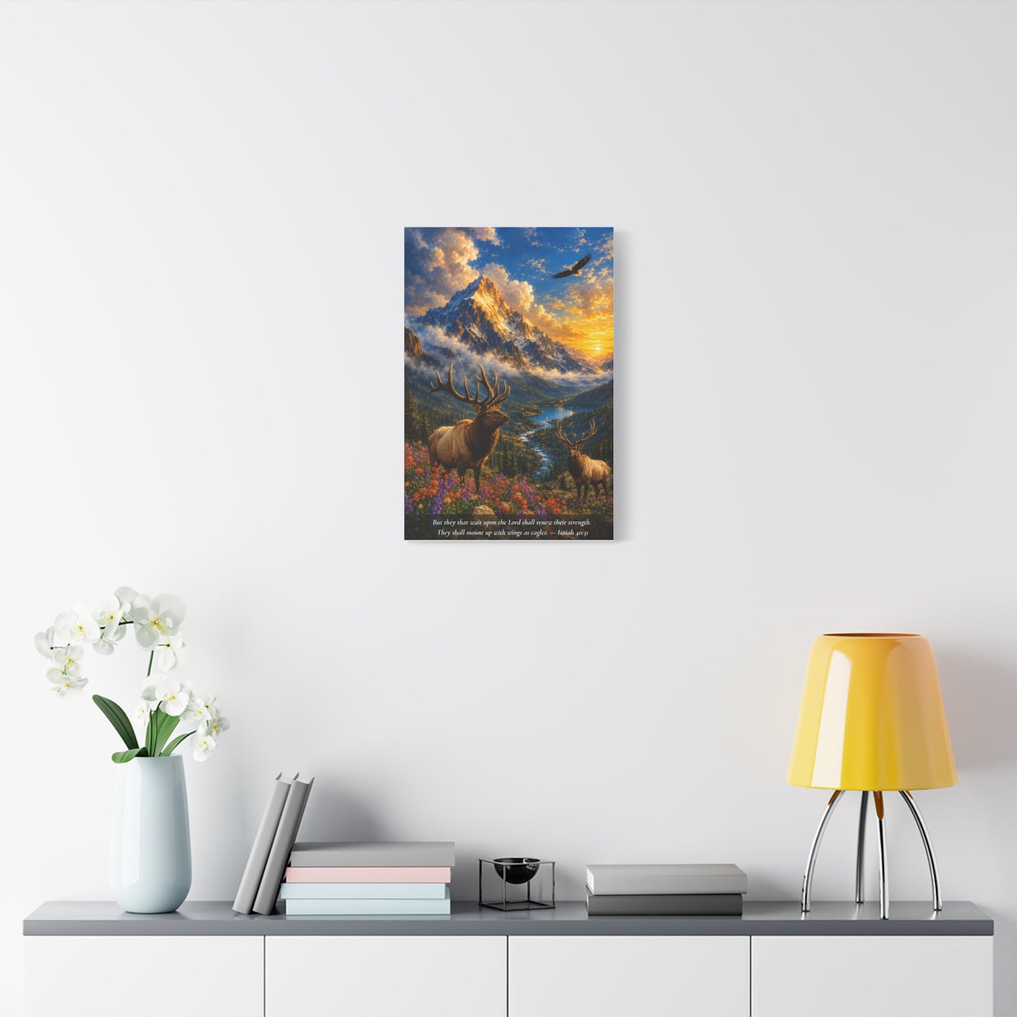 The Eagle and the Mountain — Vibrant Canvas Wall Art | Isaiah 40:31