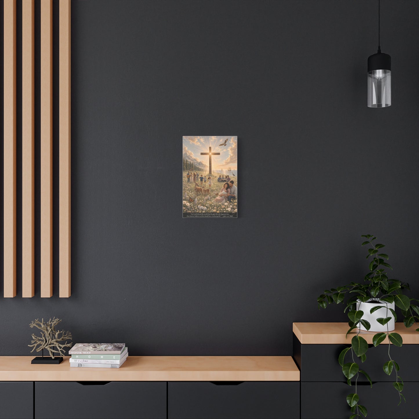 For God So Loved the World | John 3:16 Canvas Wall Art — Classic Edition