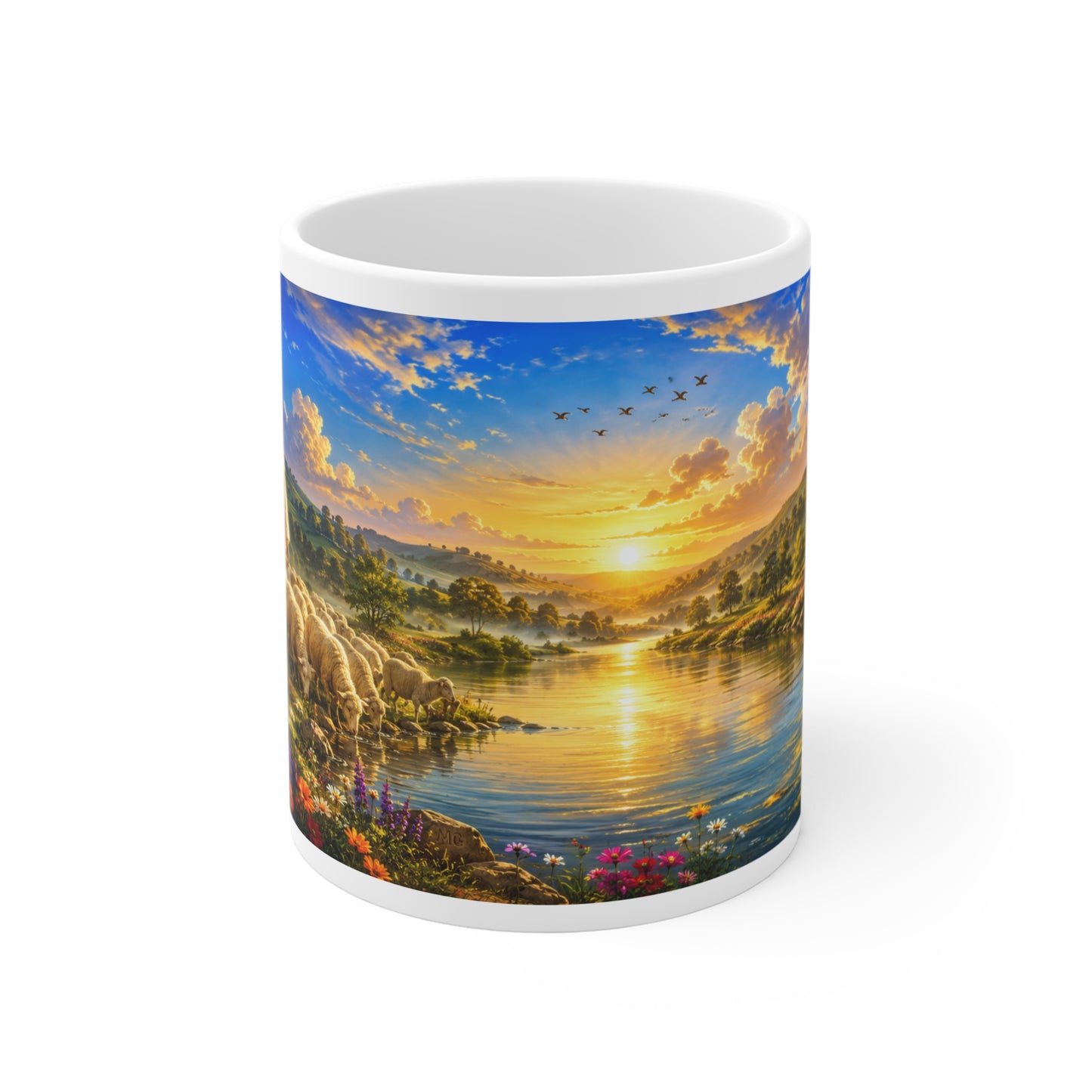 He Leads Me Beside Still Waters 11oz - Psalm 23:2 Christian Gift