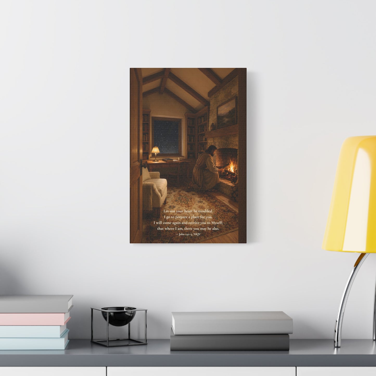I Go To Prepare A Place For You — John 14:1–3 | Quiet Grace Canvas Wall Art