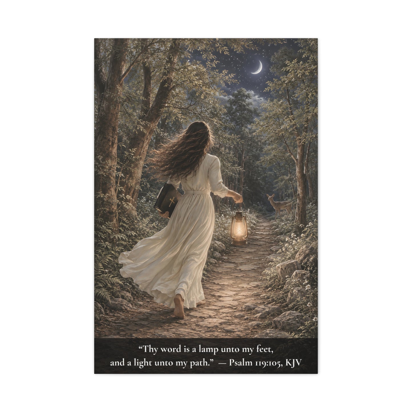 Thy Word Is a Lamp — Psalm 119:105 | Classic Christian Canvas Art