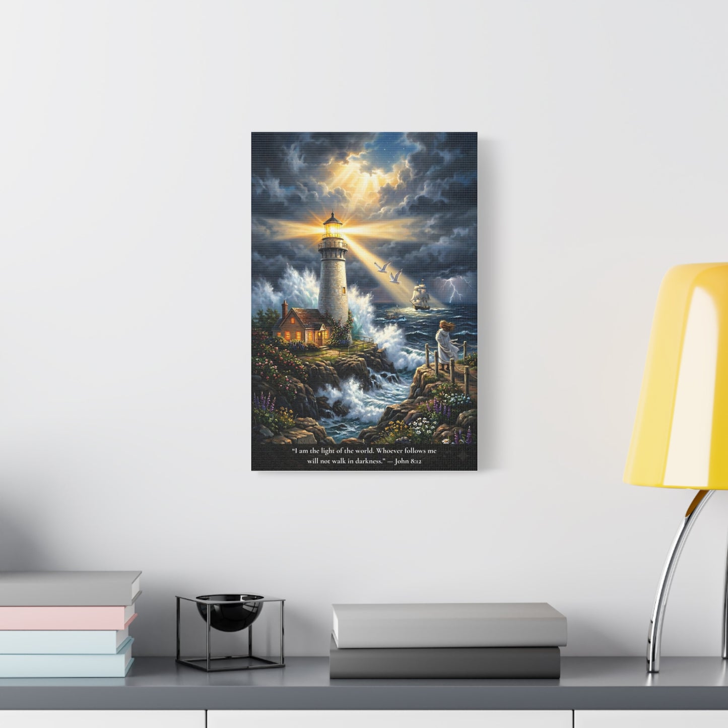 I Am the Light of the World — John 8:12 — Vibrant Edition — Christian Canvas Wall Art