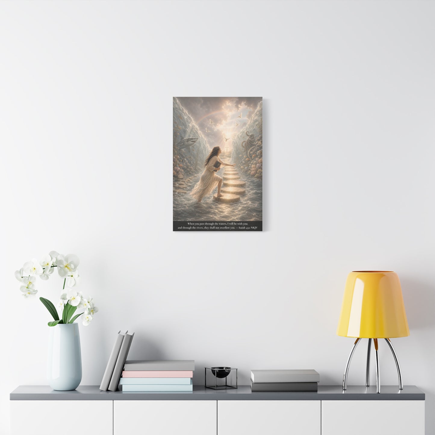 When You Pass Through the Waters — Isaiah 43:2 | Classic Christian Canvas Art