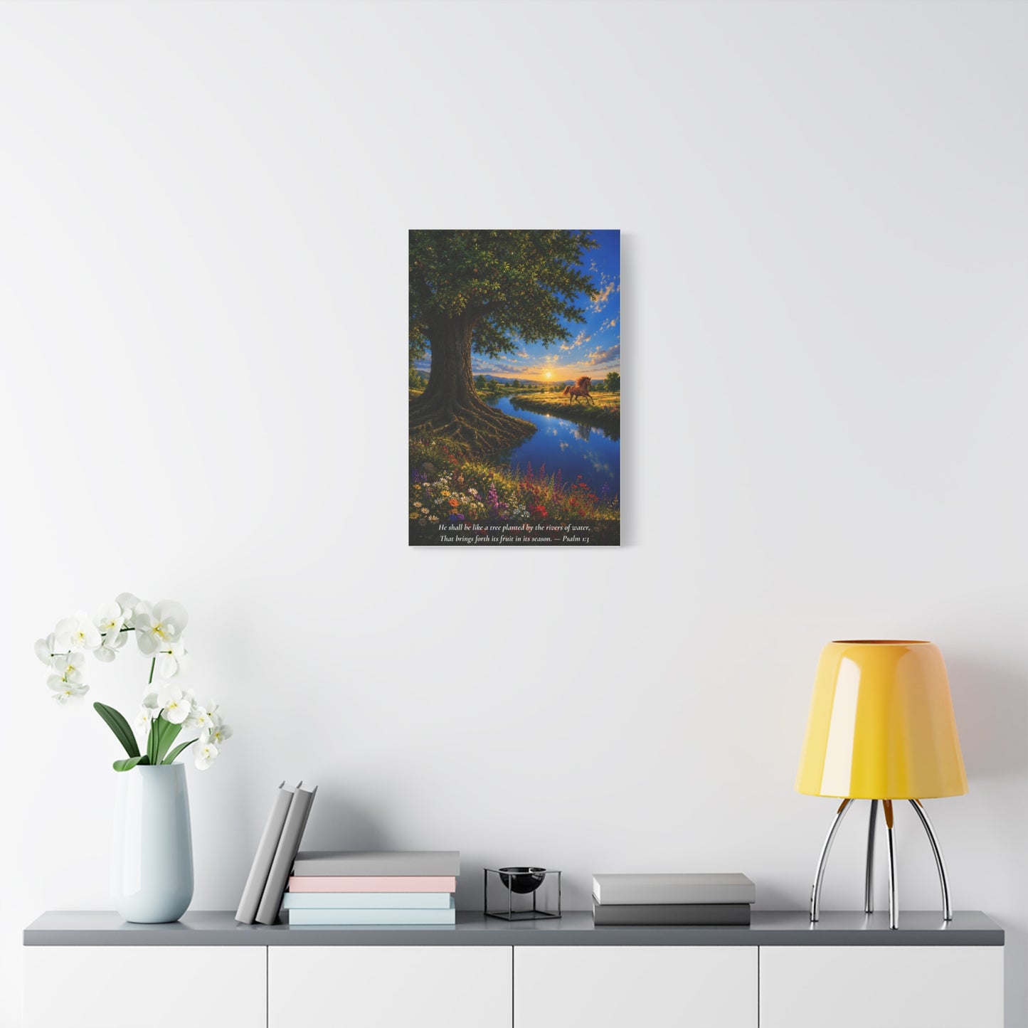 The River and the Tree — Vibrant Canvas Wall Art | Psalm 1:3