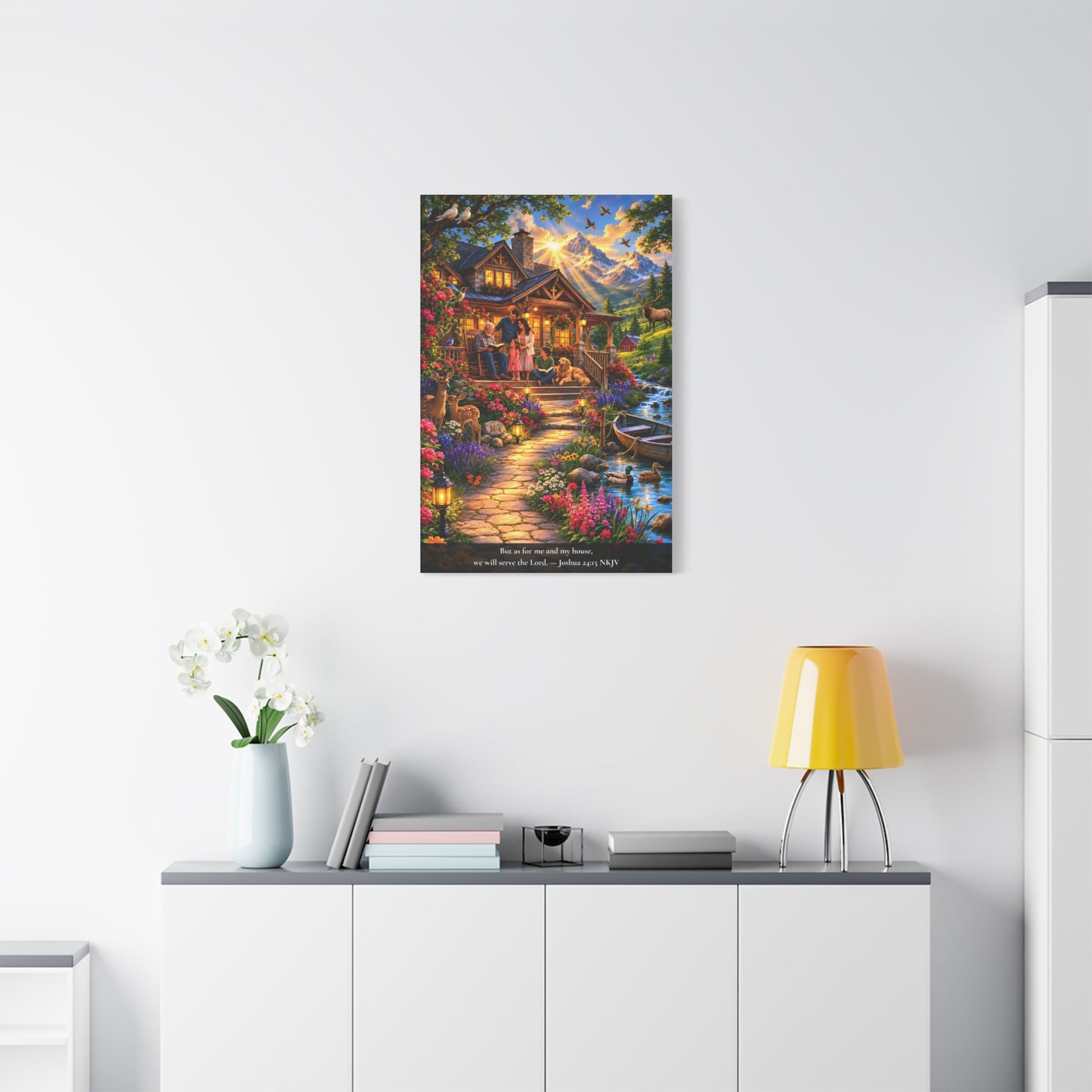 As for Me and My House — Joshua 24:15 | Vibrant Christian Canvas Wall Art
