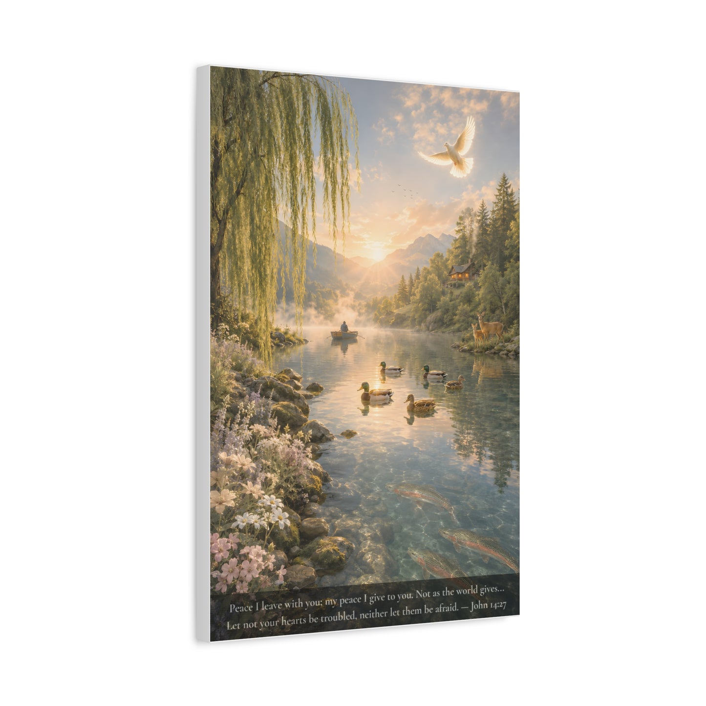 The Peace He Gives — Classic Canvas Wall Art | John 14:27