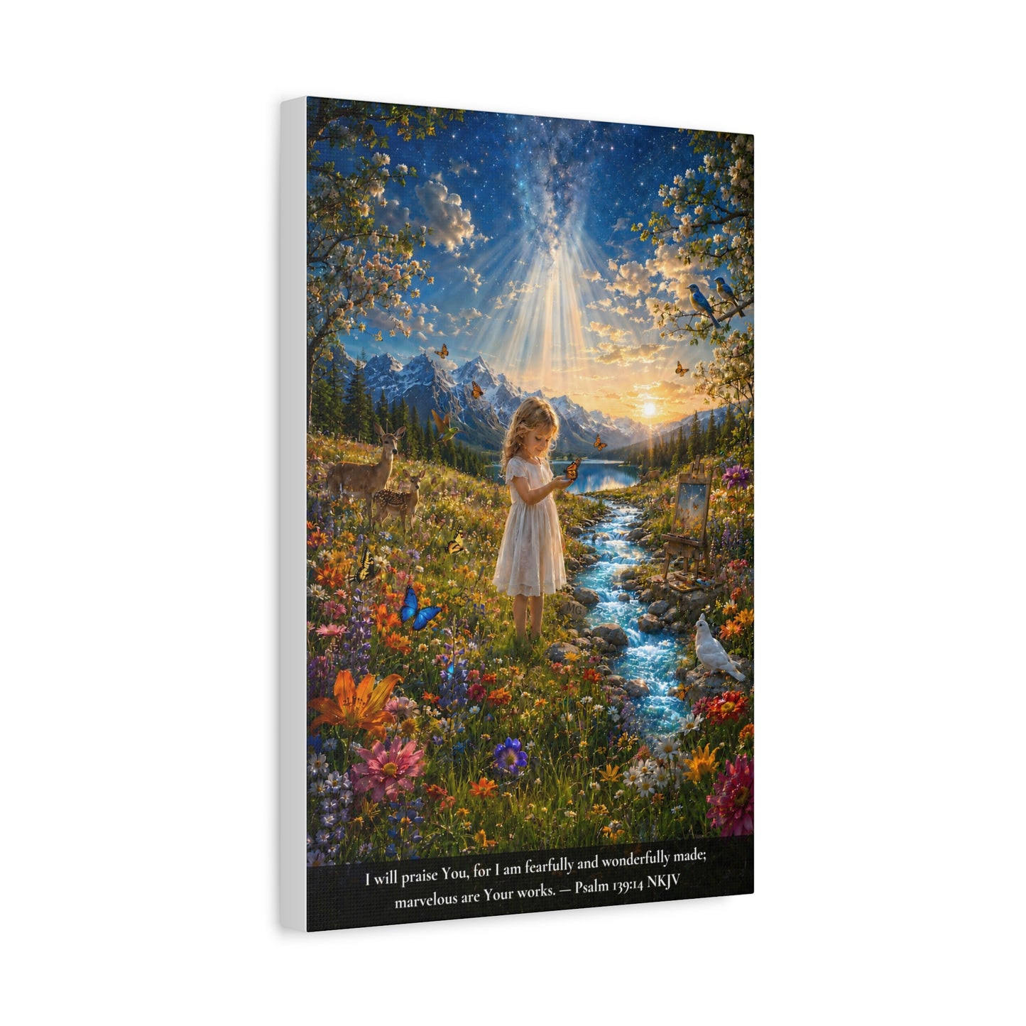Fearfully and Wonderfully Made — Psalm 139:14 | Vibrant Christian Canvas Wall Art