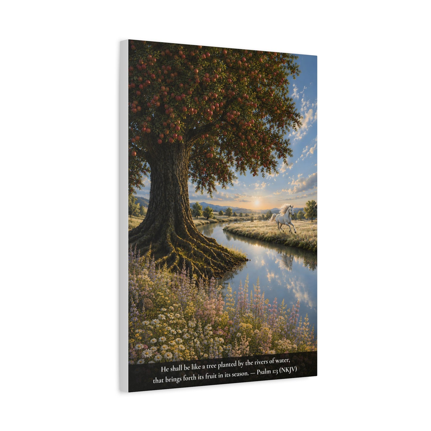 The River and the Tree — Classic Canvas Wall Art | Psalm 1:3