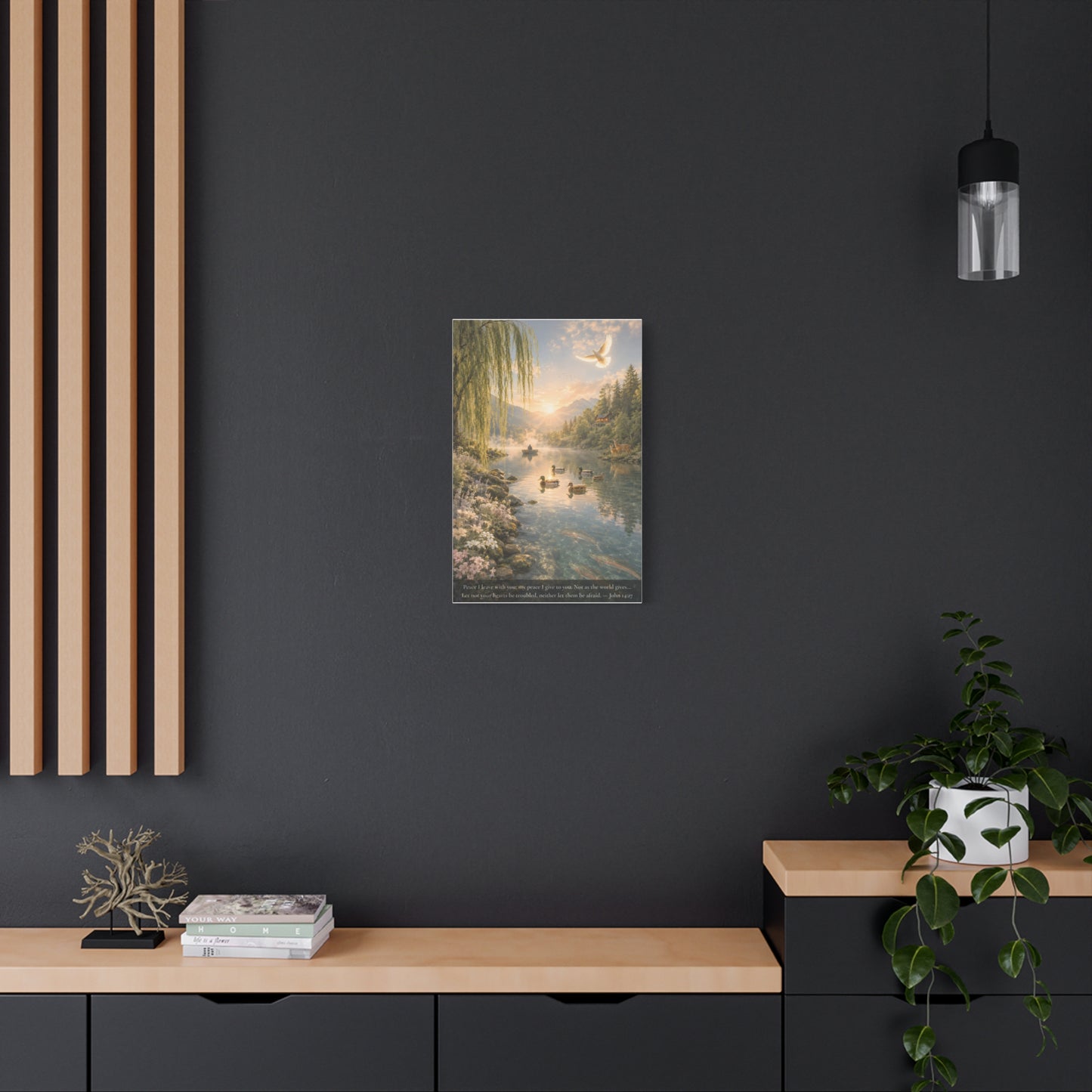 The Peace He Gives — Classic Canvas Wall Art | John 14:27