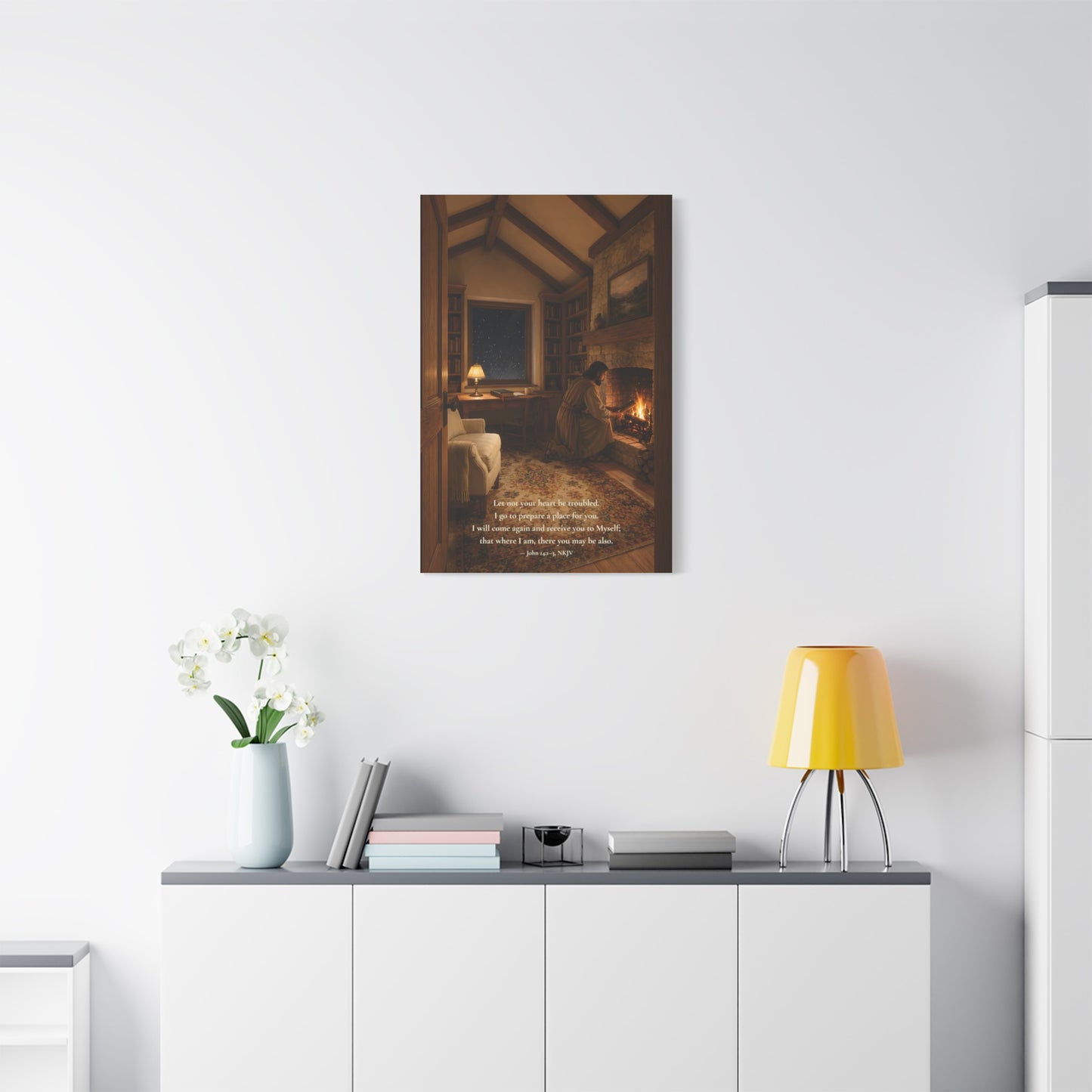 I Go To Prepare A Place For You — John 14:1–3 | Quiet Grace Canvas Wall Art