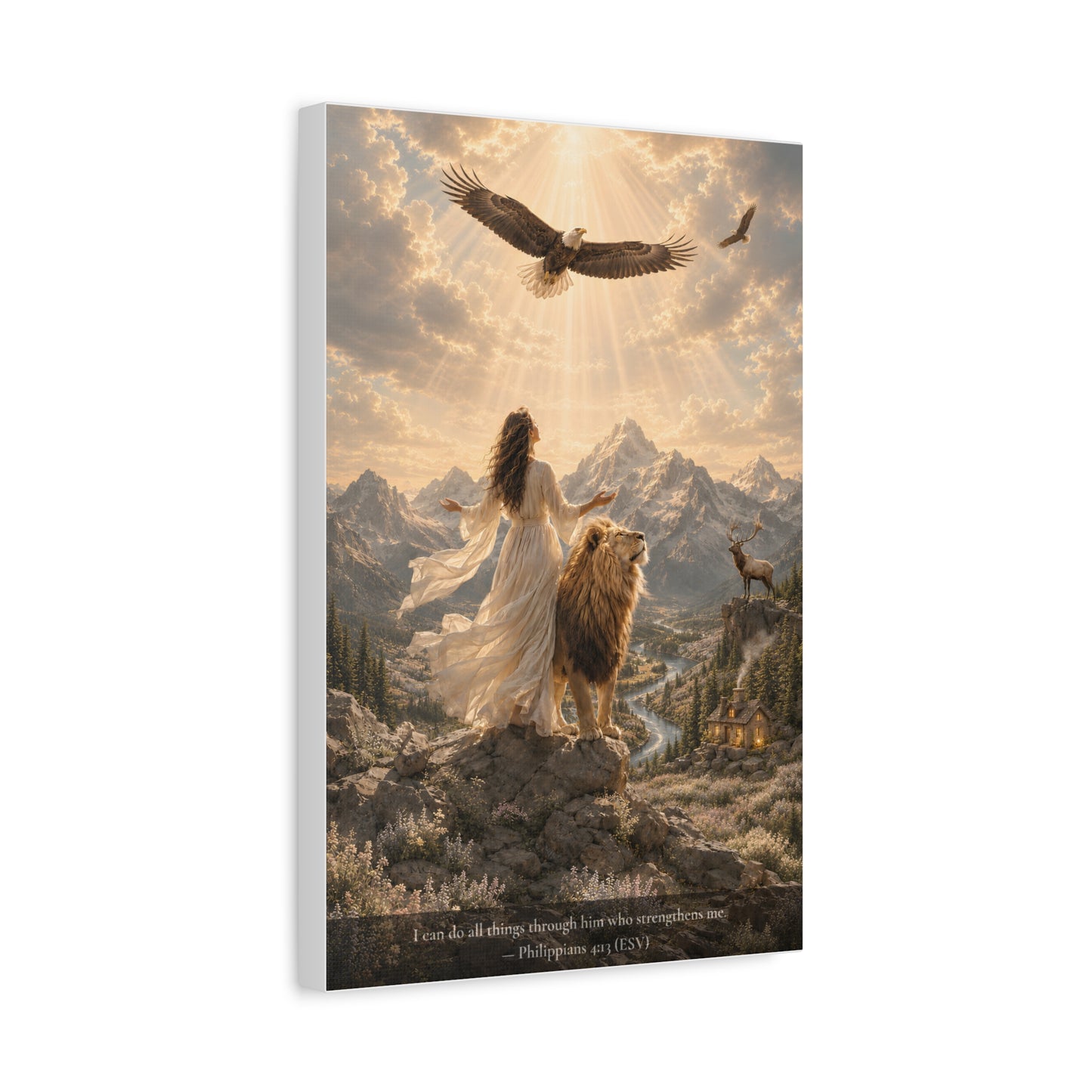 Through Him Who Strengthens Me — Classic Canvas | Philippians 4:13