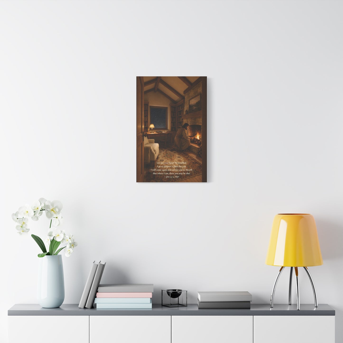 I Go To Prepare A Place For You — John 14:1–3 | Quiet Grace Canvas Wall Art