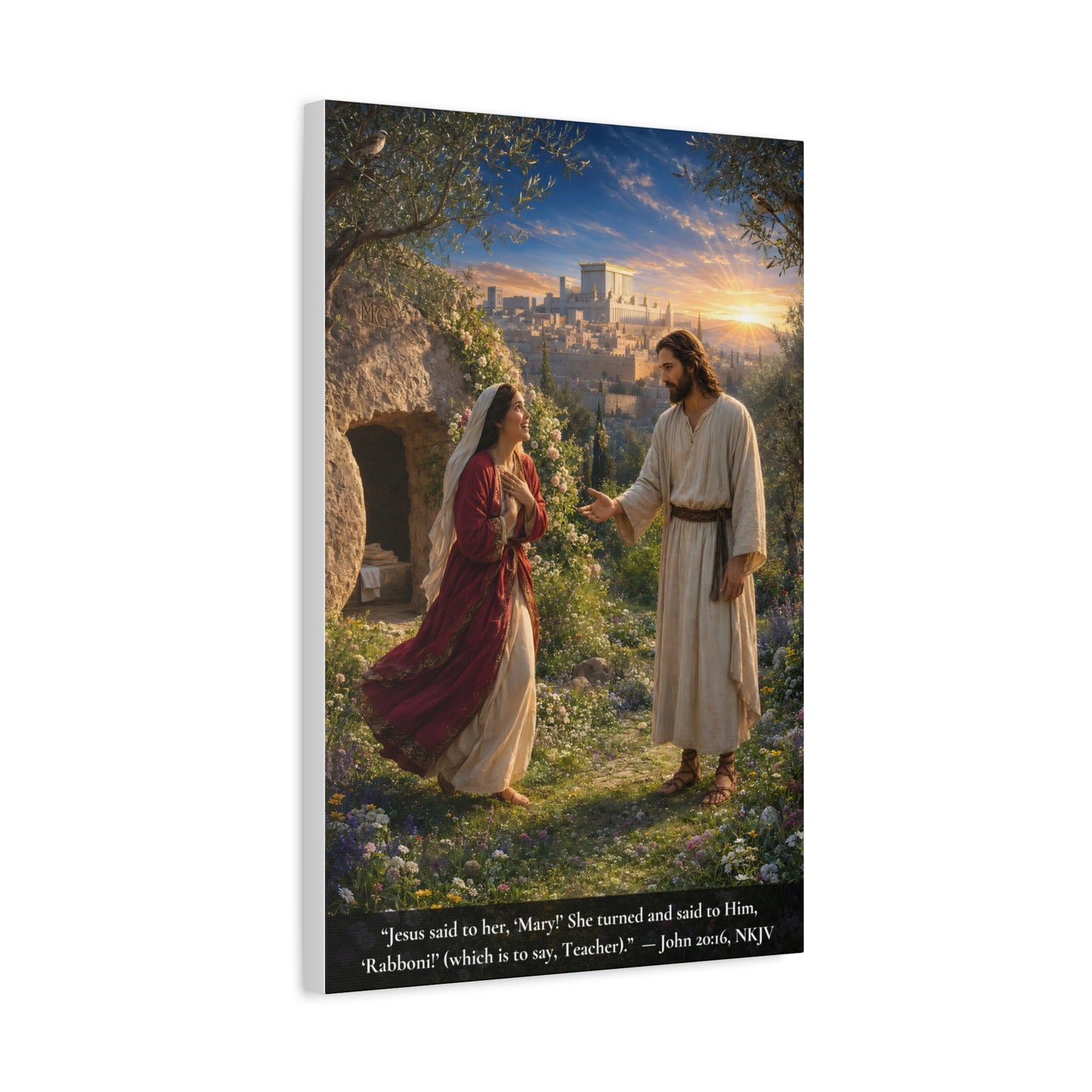 Rabboni — John 20:16 | Vibrant Christian Canvas Wall Art