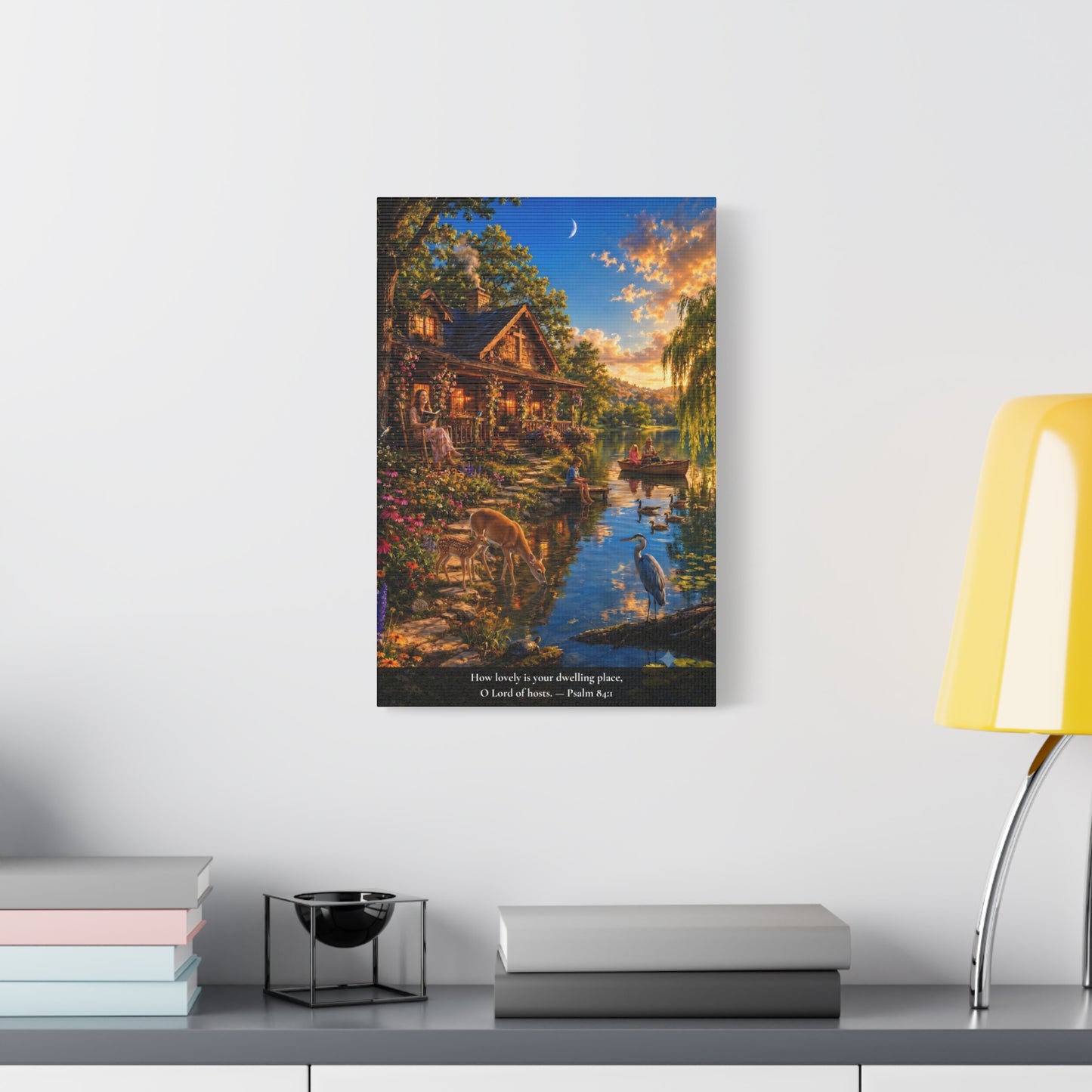 How Lovely Is Your Dwelling Place — Psalm 84:1 — Vibrant Edition — Christian Canvas Wall Art