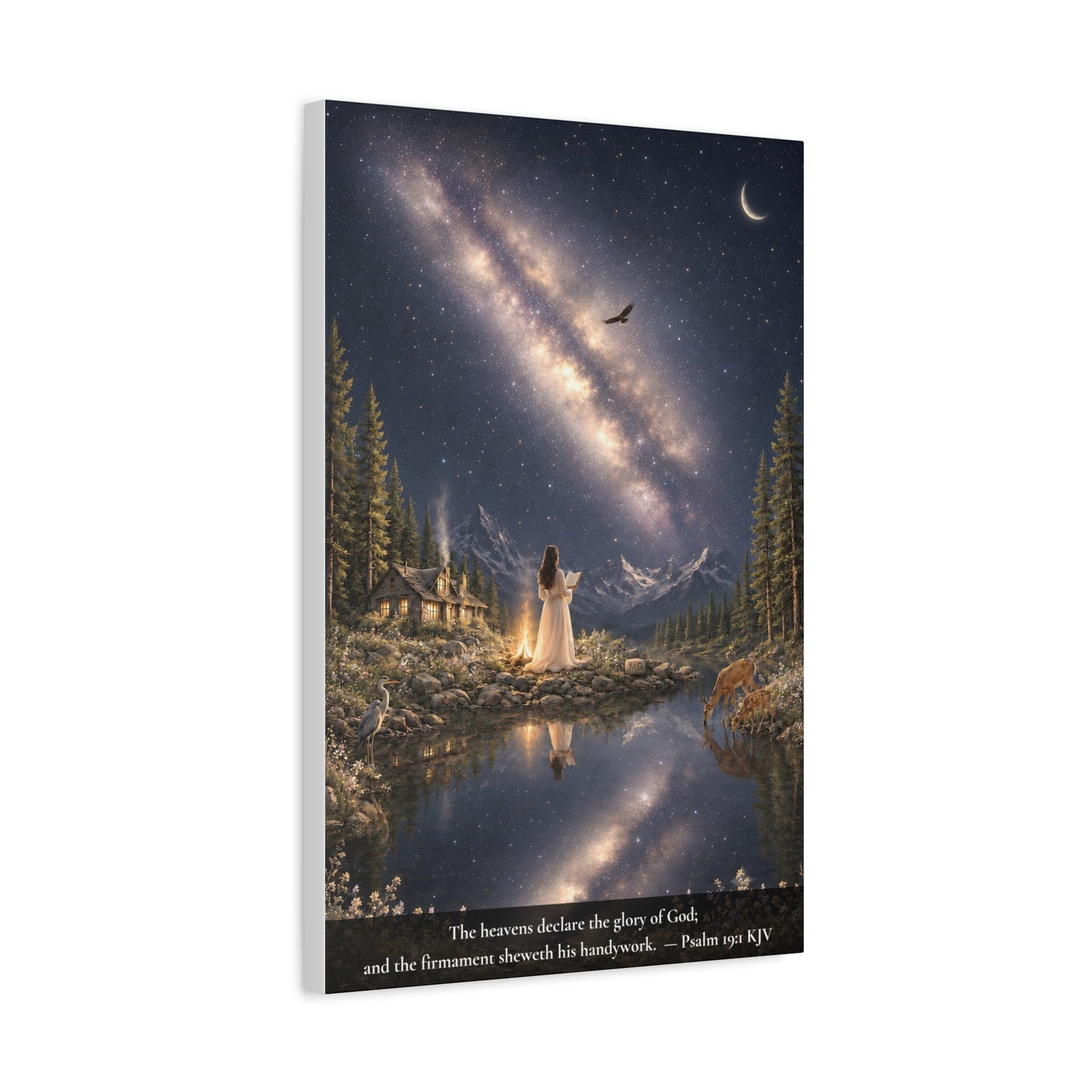 The Heavens Declare His Glory — Psalm 19:1 | Classic Christian Canvas Art