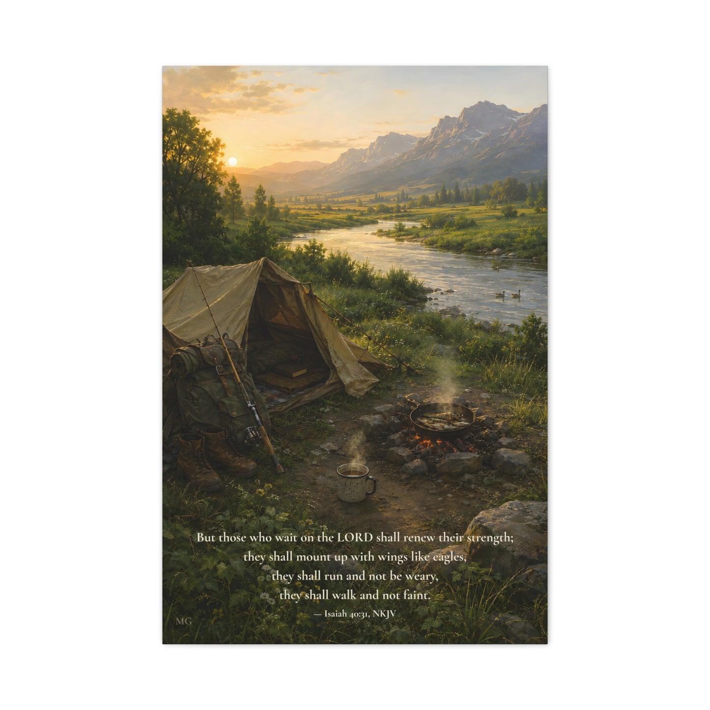 They Shall Renew Their Strength — Isaiah 40:31 | Quiet Grace Canvas Wall Art