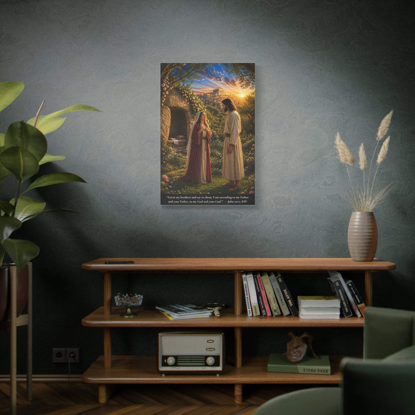 He Called Her Name — John 20:16 | Vibrant Christian Canvas Wall Art