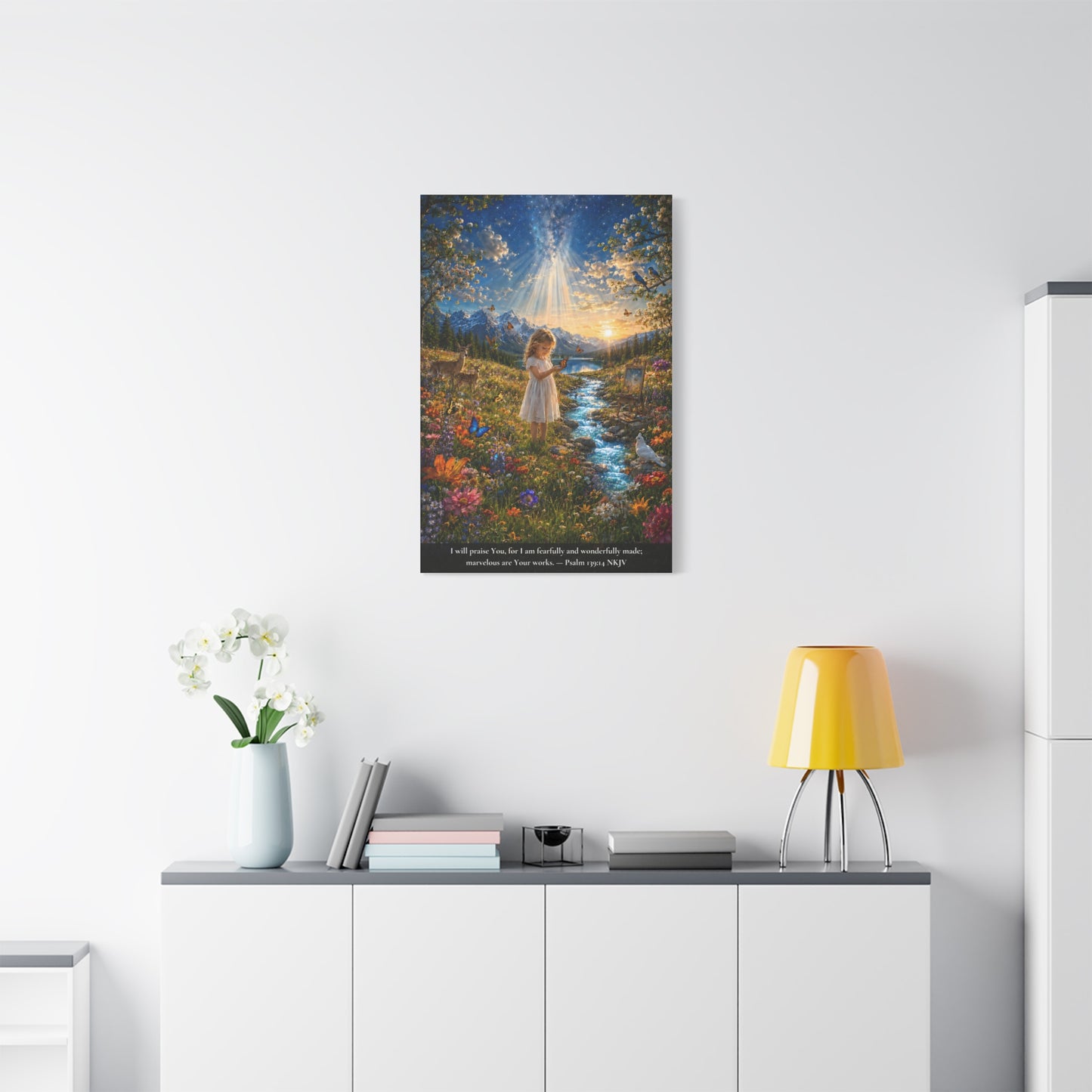 Fearfully and Wonderfully Made — Psalm 139:14 | Vibrant Christian Canvas Wall Art