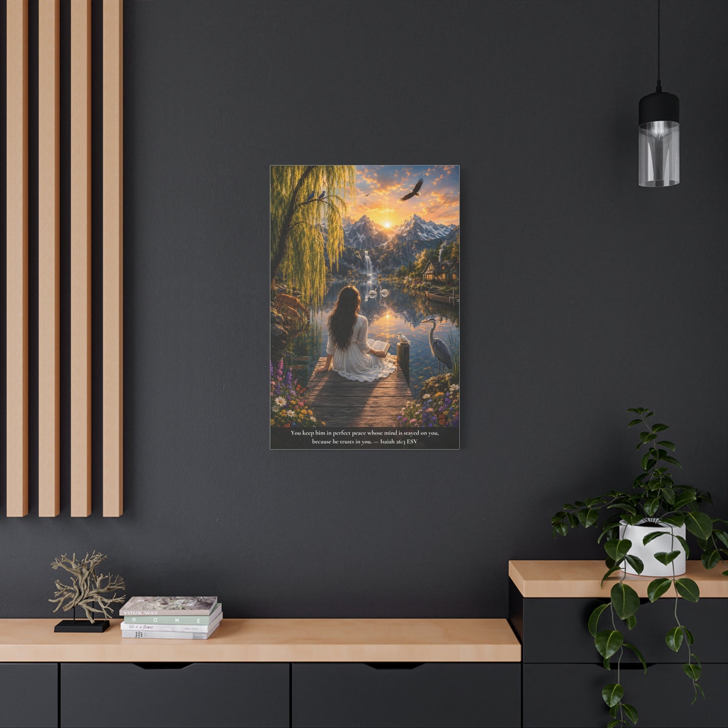 Kept in Perfect Peace — Isaiah 26:3 | Vibrant Christian Canvas Wall Art