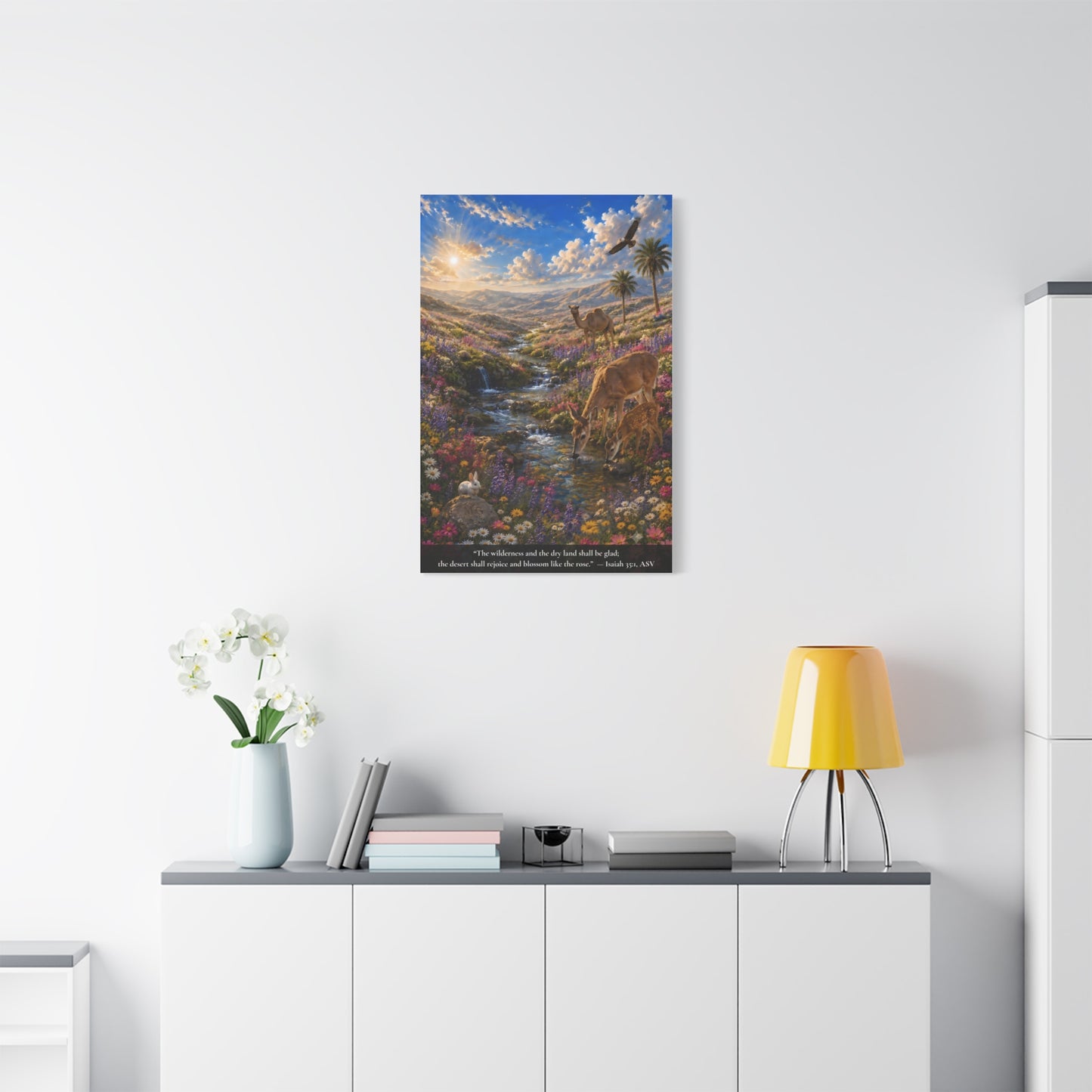 The Desert Shall Rejoice — Vibrant Canvas Wall Art | Isaiah 35:1