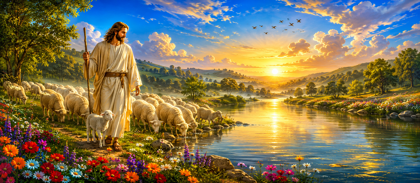 He Leads Me Beside Still Waters 11oz - Psalm 23:2 Christian Gift