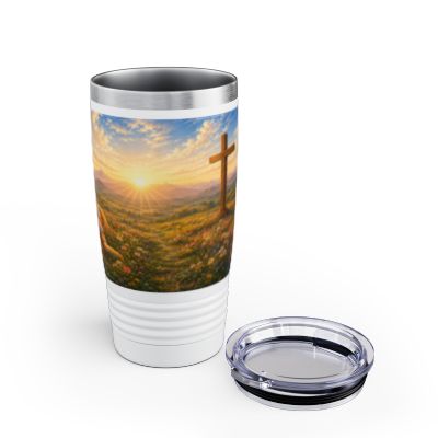 Be Strong and Courageous Tumbler 20oz - Joshua 1:9 Christian Gift
