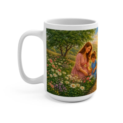 She Is Clothed in Strength and Dignity Coffee Mug 15oz - Proverbs 31:25 Christian Gift